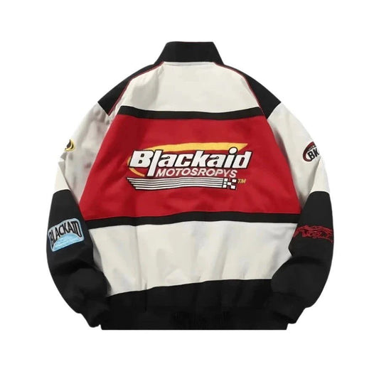 ERA Blackair Retro Racing Jacket – Red & White Vintage Edition