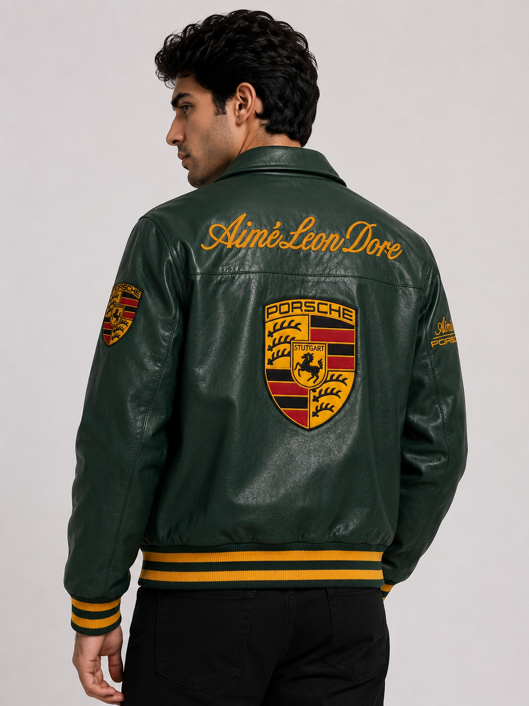 ERA Heritage Racing Premium Leather Jacket – Forest Green Edition