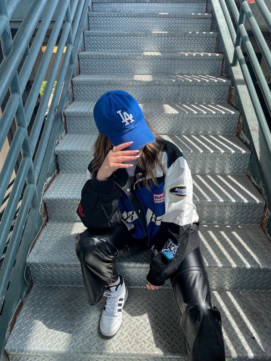 ERA Blackair Vintage Racing Jacket – Blue & White Street Edition