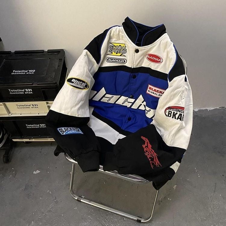 ERA Blackair Vintage Racing Jacket – Blue & White Street Edition