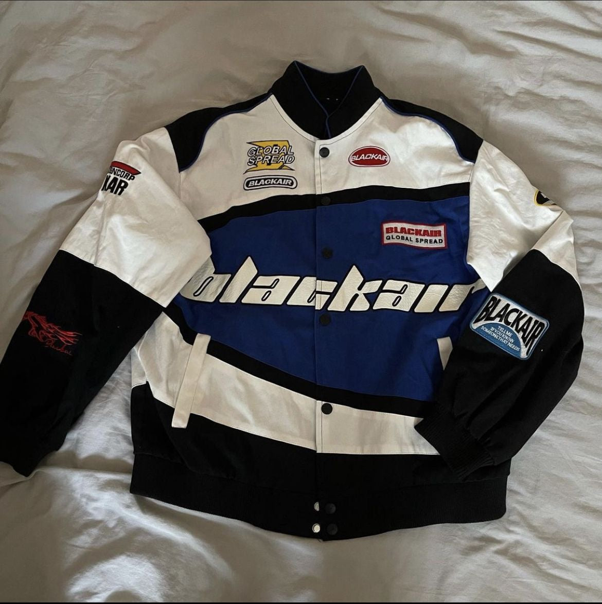 ERA Blackair Vintage Racing Jacket – Blue & White Street Edition