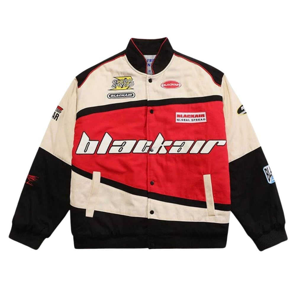 ERA Blackair Retro Racing Jacket – Red & White Vintage Edition